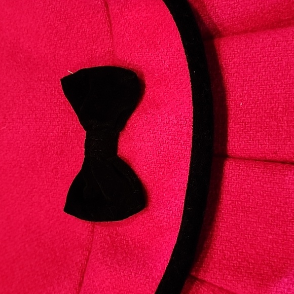 Rothschild Pink and Black Velvet Wool Coat, Size 6 - Picture 8 of 9